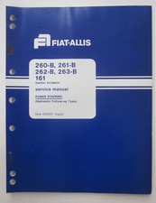 FIAT-ALLIS 260-261-262-263-161 servosterzo scraper ruspa manuale riparazioni