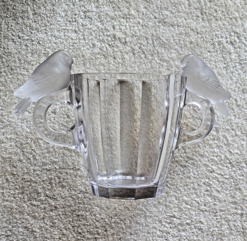 Lalique deux pigeons vase - lalique,