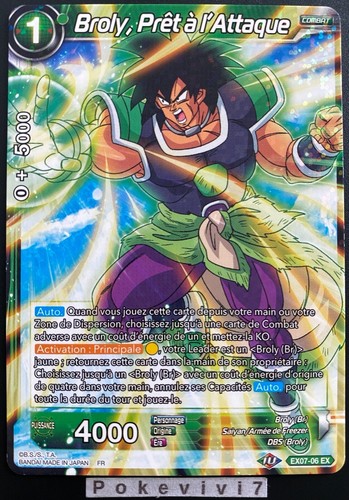 Carte dragon ball super - ball, broly