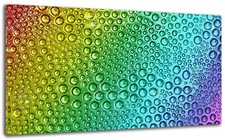 Quadro moderno Gocce Arcobaleno Astratto Pop Art Stampa su Tela Arredo Casa 