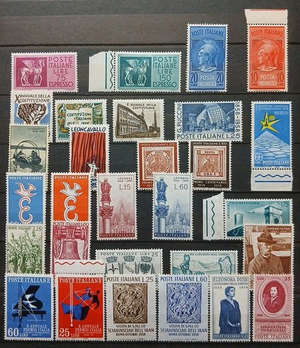 1958 italia francobolli annata - 1958,