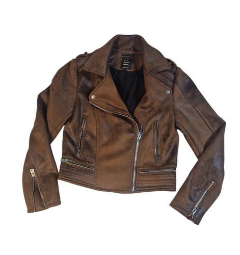 Giacca pelle biker - zara, trf