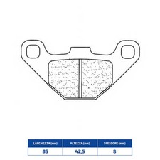 PASTIGLIE FRENO POSTERIORE SINTERIZZATA QUADRO 400 QOODER 4 2019-2020
