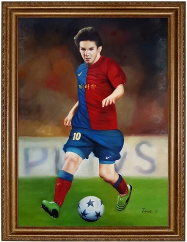 Quadro olio calciatore - quadro, barca
