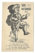 FACANAPA MASCHERA CARNEVALE TEATRO DELLA COMMEDIA 1929 FP #1816