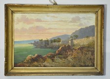 Antico dipinto olio su tela-