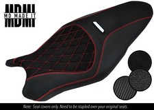 ADATTO PER DUCATI MONSTER 1200 R 16-19 CUSTOM GRIP COPRISEDILE VINILE NERO E ROSSO