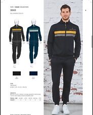 Tuta Uomo NAVIGARE Cotone Felpato Zip  Tuta Sportiva