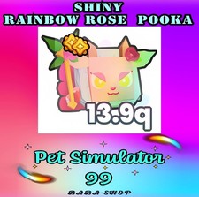 Shiny Rainbow Rose Pooka - Pet