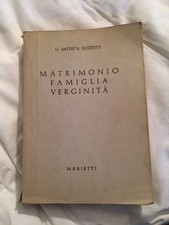 Libro Matrimonio Famiglia Verginita' Di G. Battista Guzzetti 