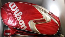 Wilson Pro Tour protezione umidità fattore K racchetta trasporto tennis borsa 6 racchette retro