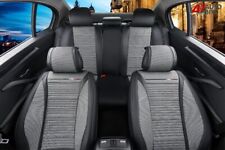 Copri Sedili Completi In PU Pelle Di Lusso E Tessuto Grigio Per Audi A4 A6 A8