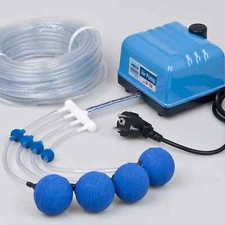 AquaForte V-10 Aeratore Set Completo, Laghetto Acquario Hailea Kit Ventilazione Koi