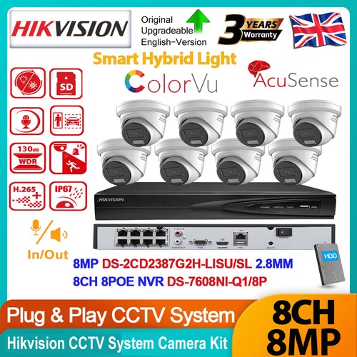 Kit sistema hikvision 8mp - kit,