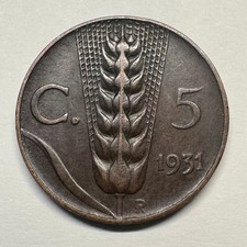 1931 Italia 5 Centesimi -