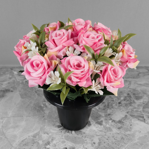 Vaso tomba fiori seta