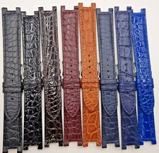 Pregiato cinturino artigianale made in Italy per pasha 35mm vero caimano mm18/16