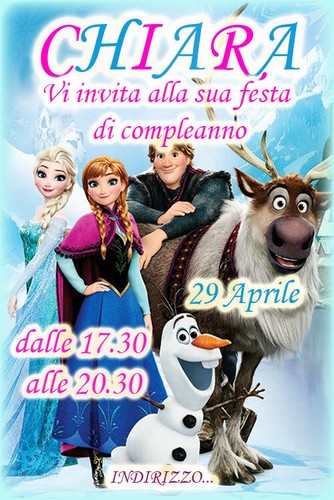 Invito digitale frozen - invito,