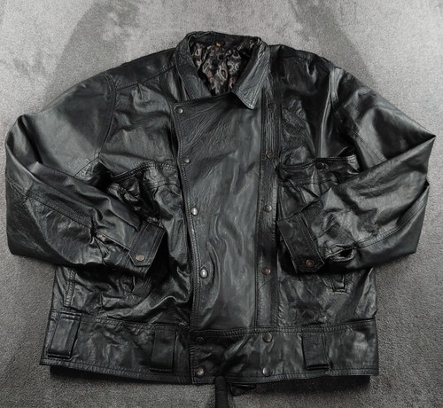 Giacca pelle vintage uomo - , xl