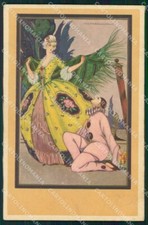 Artist Signed Corbella Pierrot Venetian Couple serie 1019 cartolina XP7497