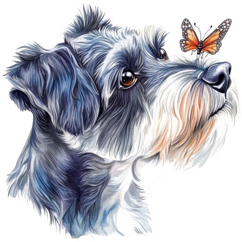 Adesivi schnauzer nano - adesivi,