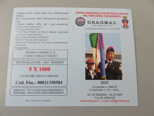 Calendario tascabile arma - calendario,