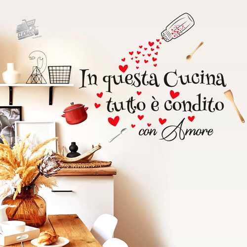 Adesivi murali cucina frasi - murali,