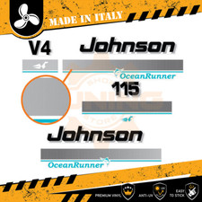 Decalcomania Adesivi Motore Fuoribordo Johnson 115 cv Ocen Runner V4