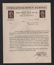 BERLINO, lettera 1927, macchine per maglieria dubied Albert Rauser distribuzione generale