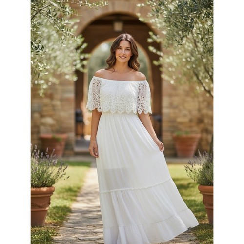 Maxi abito sottogonna - in, pizzo