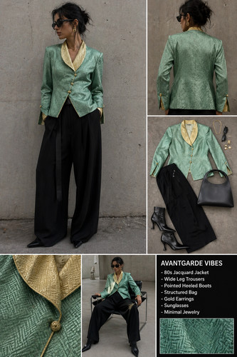 Rara giacca jacquard - , vintage