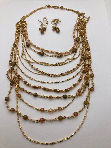 Collana orecchini clip - e, a