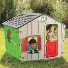 Casetta gioco per bambini in plastica cm 140x108x115 da giardino esterno casa