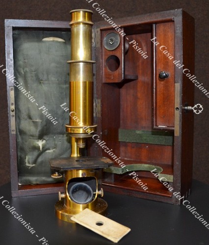 Microscopio antico ottone - microscopio,