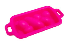 B411  - BARBIE MINI VAN CAMPER 1995 vassoio con cibo rosa fucsia