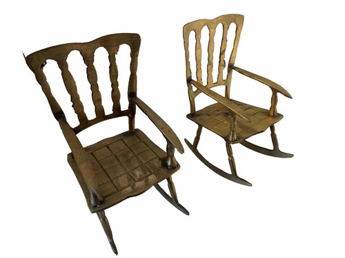 Vintage pair brass rocking - vintage,