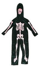 Costume scheletro rosa bambina carnevale halloween Guanti vestito ragazza nuovo