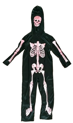 Costume scheletro rosa bambina