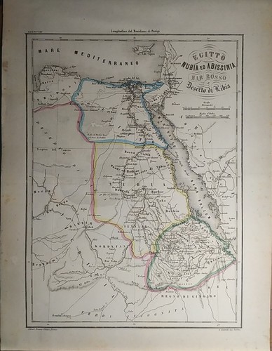 Antica mappa egitto nilo - antica,