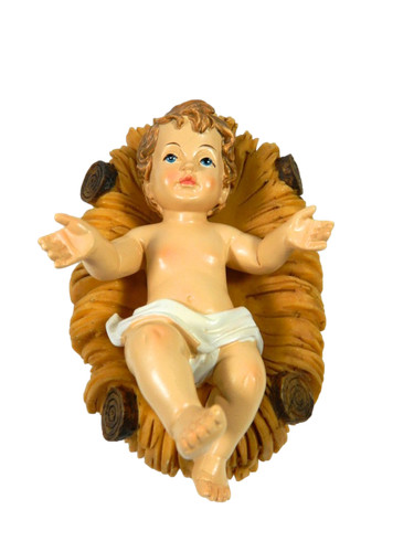 Gesù bambino con culla - con,