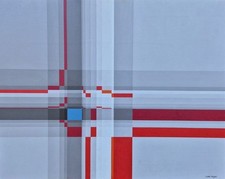 FRASSATI GIANNI 1975 Grande Quadro Geometrico OPTICAL ART ARREDO ARTE MODERNA 