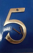 NUMERO CIVICO 1-5 IN OTTONE H. CM. 7,5 CASA PALAZZO UFFICIO ESTERNI COMPONIBILI