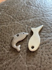 Lotto Ciondoli Argento 925 Pesce Delfini Nappetta Argento Indiano Pesci
