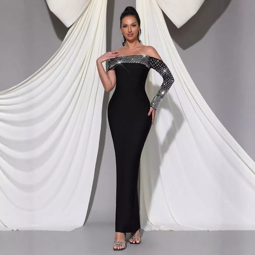Vestito elegante nero - elegante,
