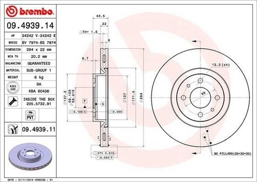 Coppia dischi freno brembo - coppia,