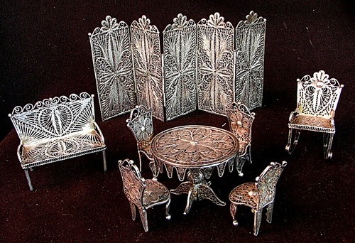 Mobili argento miniatura - in,