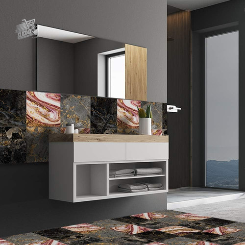 Piastrelle adesive 20x20 nero - 20x20,