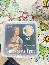 2 euro Italia 2019 Leonardo proof fondo specchio  pp be in confezione originale