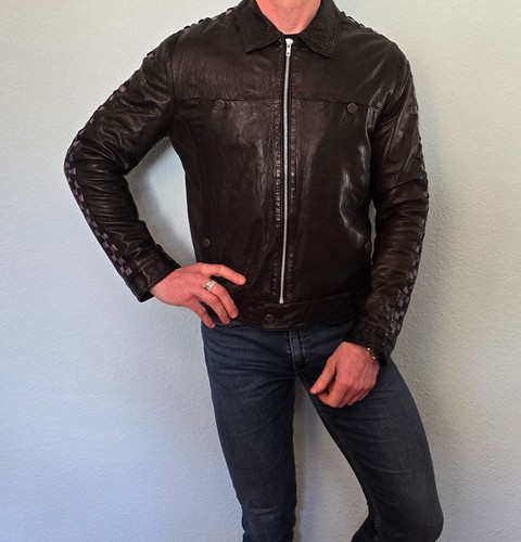 Segura damier giacca pelle - segura,