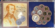 ITALIA DIVISIONALE 1997 DONIZETTI 12 VALORI FIOR DI CONIO UNCIRCULATED IN FOLDER